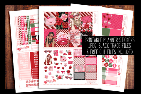 Romance Happy Planner Kit | PRINTABLE PLANNER STICKERS
