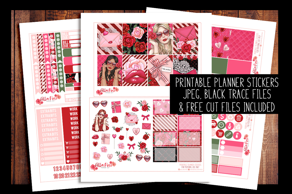 Romance Planner Kit | PRINTABLE PLANNER STICKERS