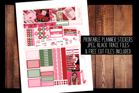 Romance Mini Happy Planner Kit | PRINTABLE PLANNER STICKERS