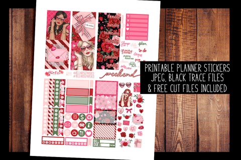 Romance Mini Planner Kit | PRINTABLE PLANNER STICKERS