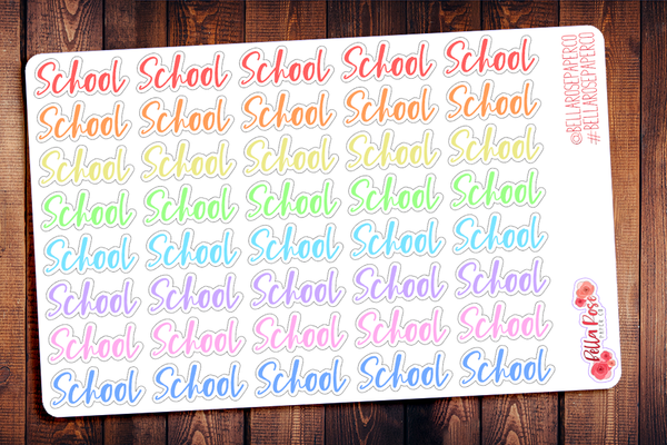School/Student Lettering Planner Stickers S015