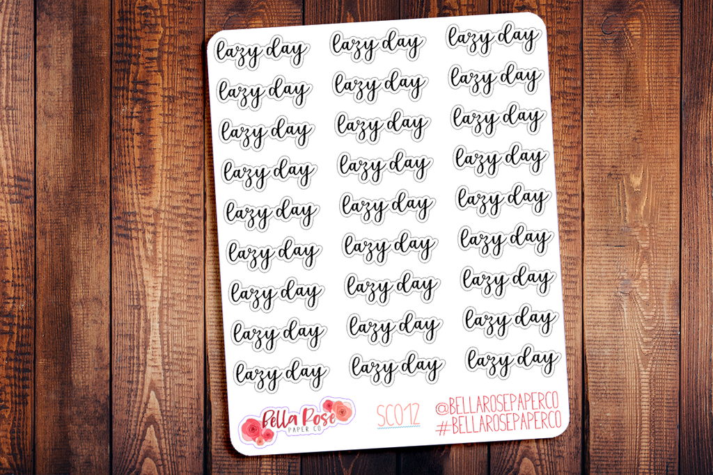 Lazy Day Planner Stickers SC012