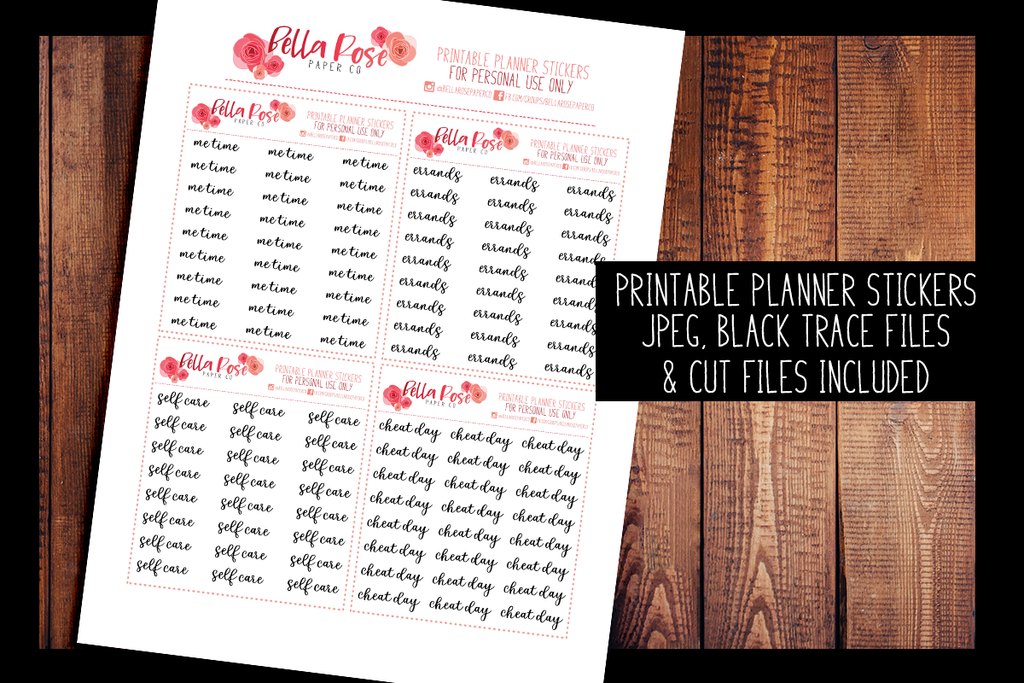 Script Planner Stickers 013-016 | PRINTABLE PLANNER STICKERS