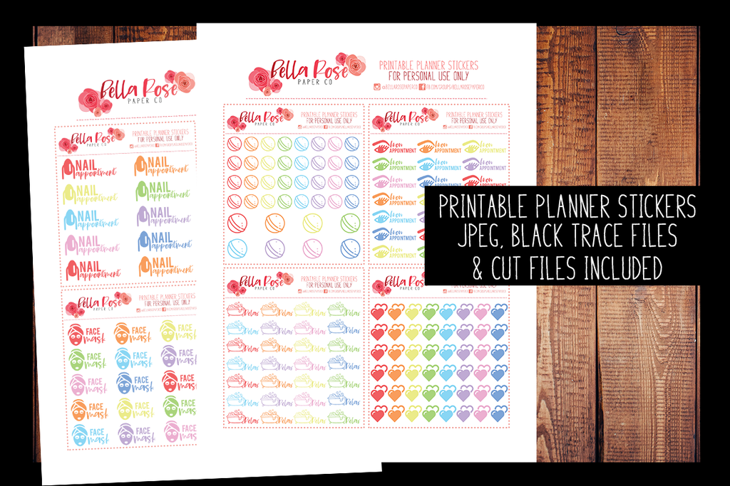 Self Care | PRINTABLE PLANNER STICKERS
