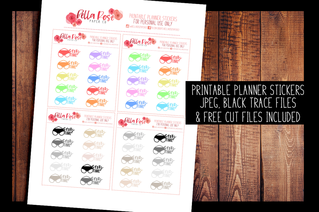Sexy Time Planner Stickers | PRINTABLE PLANNER STICKERS