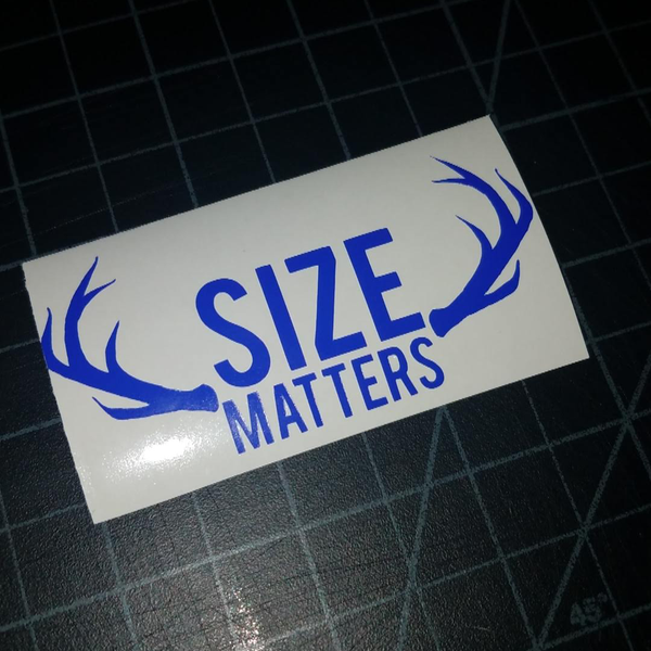 Size Matters Vinyl Decal