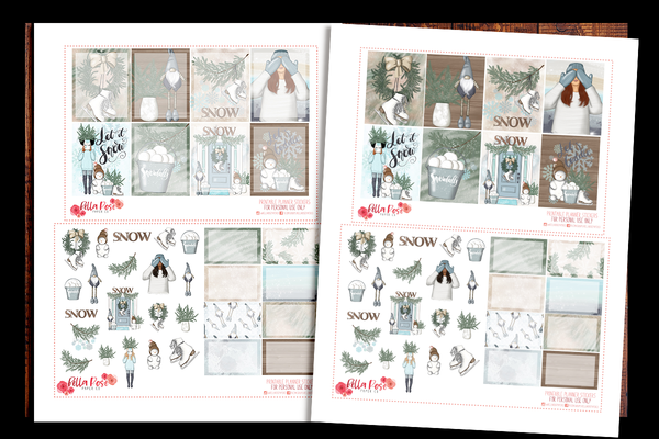 Let It Snow Happy Planner Kit | PRINTABLE PLANNER STICKERS