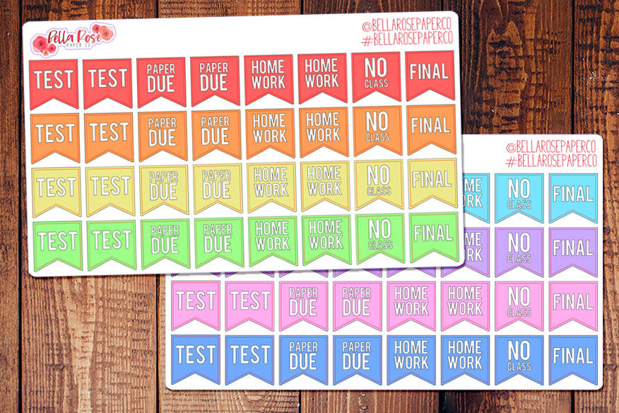 College Student Planner Stickers