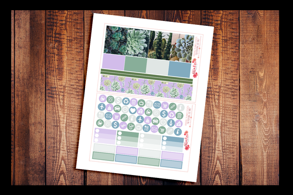 Succulent Photography Happy Planner Kit | PRINTABLE PLANNER STICKERS