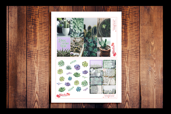 Succulent Photography Happy Planner Kit | PRINTABLE PLANNER STICKERS