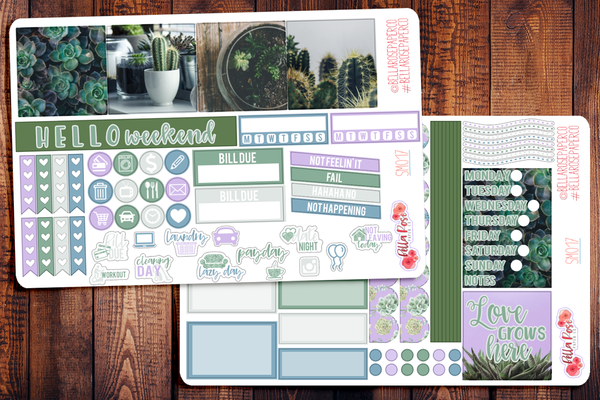 Succulent Photography Mini Happy Planner Sticker Kit SM017