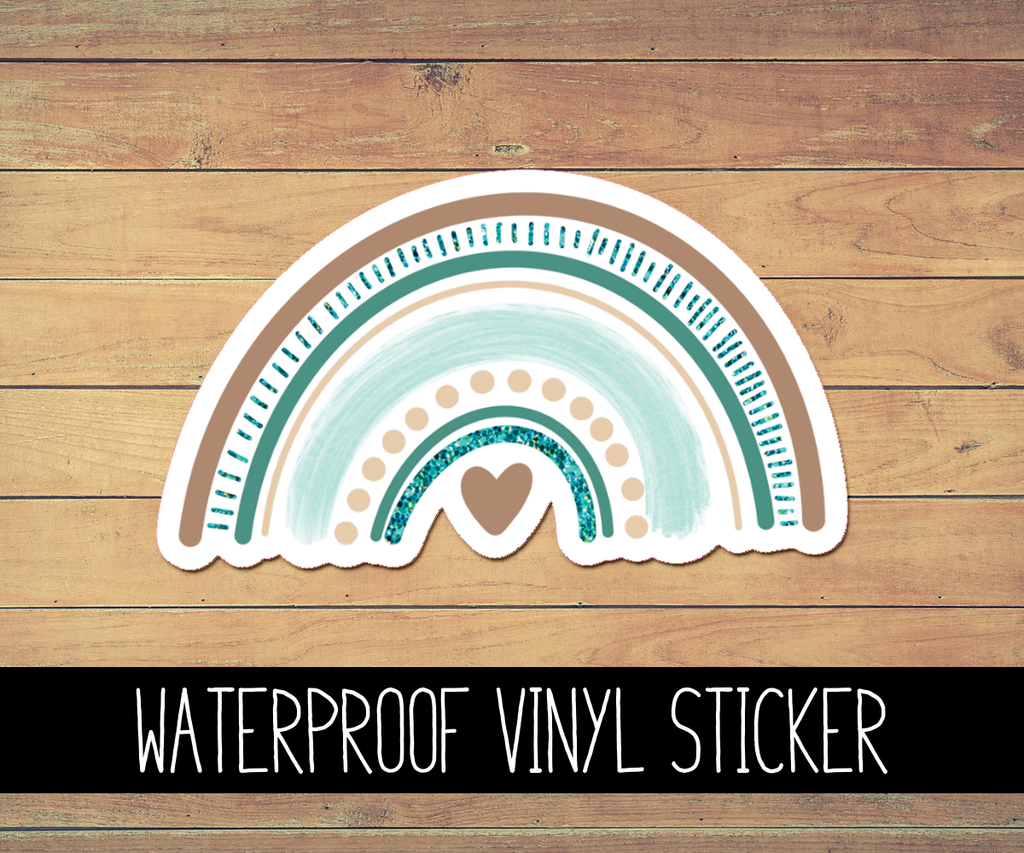 Beachy Rainbow Vinyl Waterproof Sticker