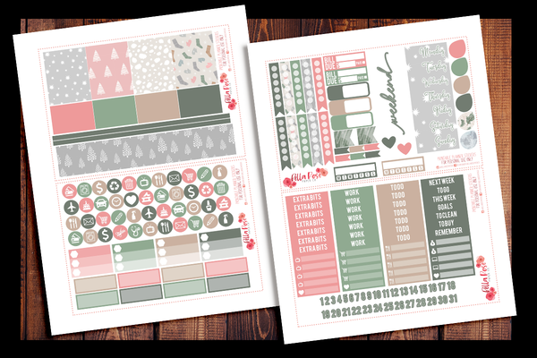 Sweet Holidays Planner Kit | PRINTABLE PLANNER STICKERS