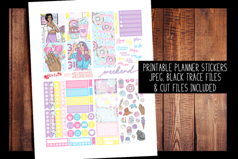 Sweet Summer Mini Planner Kit | PRINTABLE PLANNER STICKERS