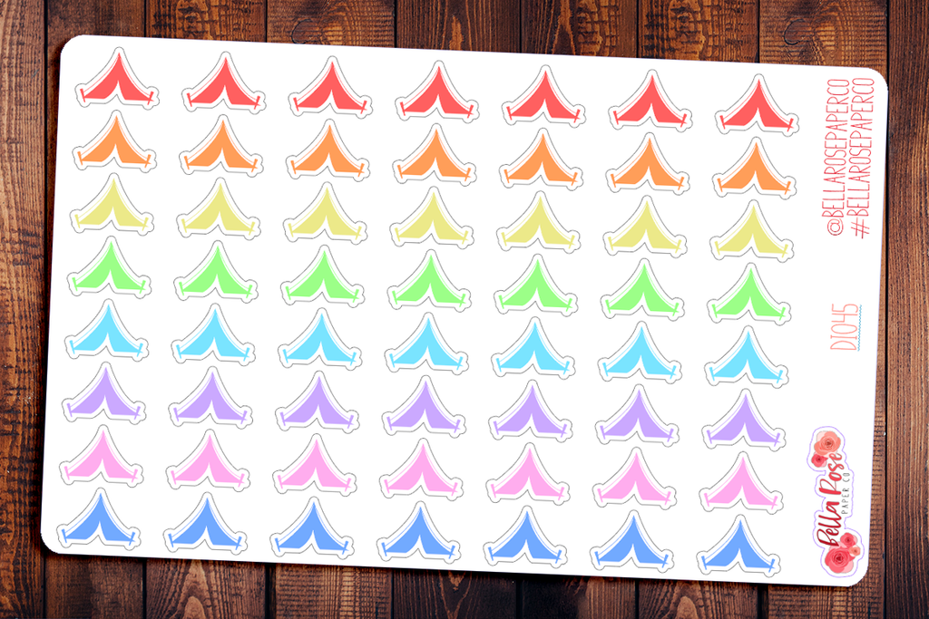 Tent Camping Planner Stickers DI045