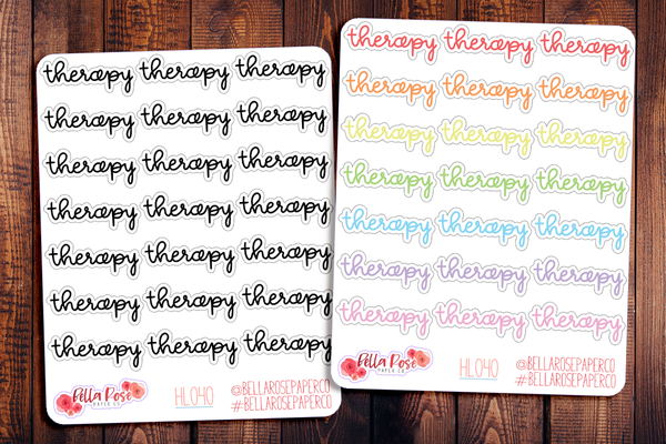 Therapy Hand Lettering Planner Stickers HL040