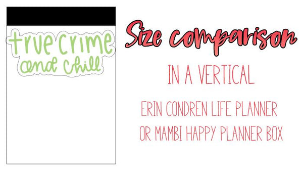 True Crime & Chill Doodle Hand Drawn Planner Stickers