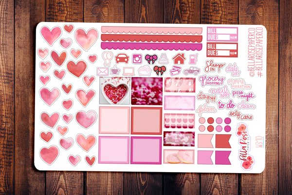 Valentine's Day Photo Hobonichi Weeks Sticker Kit W310
