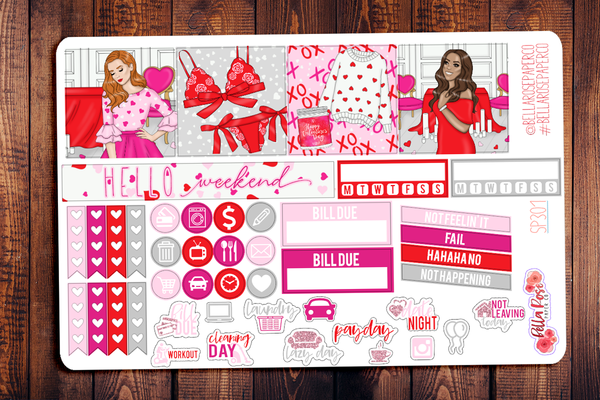 Valentine's Day Mini Happy Planner Sticker Kit SP301