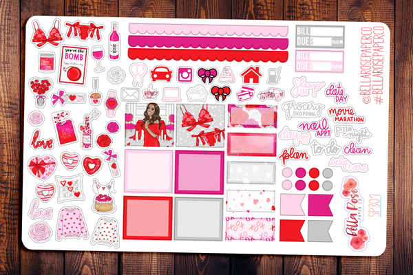 Valentine's Day Hobonichi Weeks Sticker Kit SP301