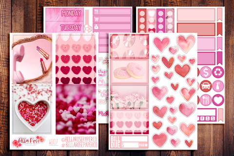 Valentine's Day Photo Mini Sticker Kit W310