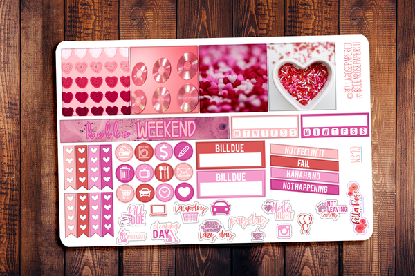 Valentine's Day Photo Mini Happy Planner Sticker Kit W310