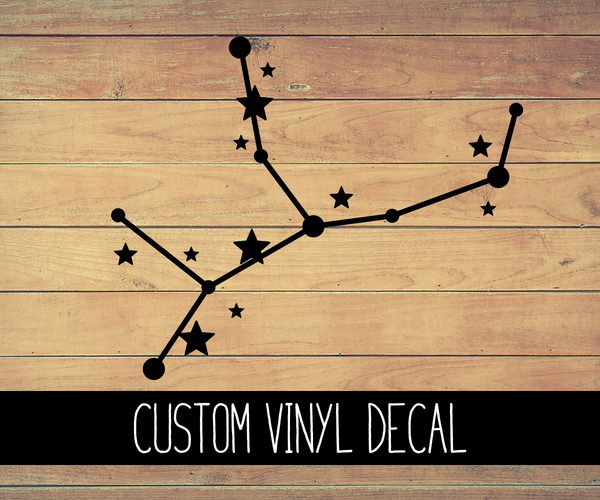 Virgo Zodiac Constellation Vinyl Decal