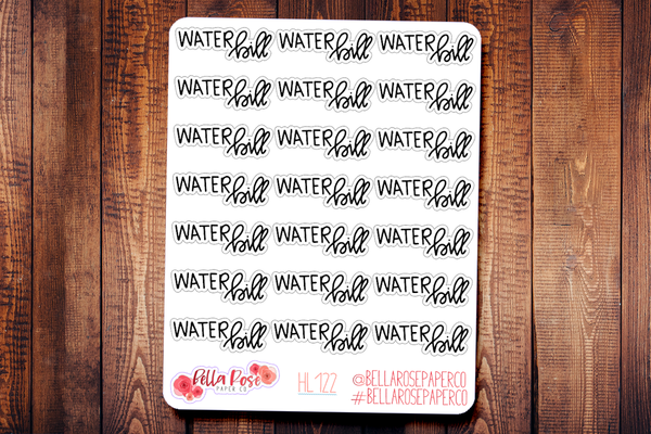 Water Bill Hand Lettering Planner Stickers HL122