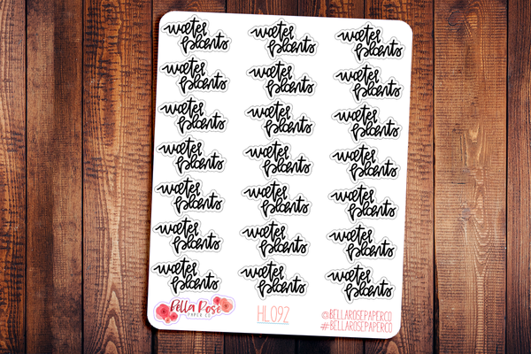 Water Plants Hand Lettering Planner Stickers HL092