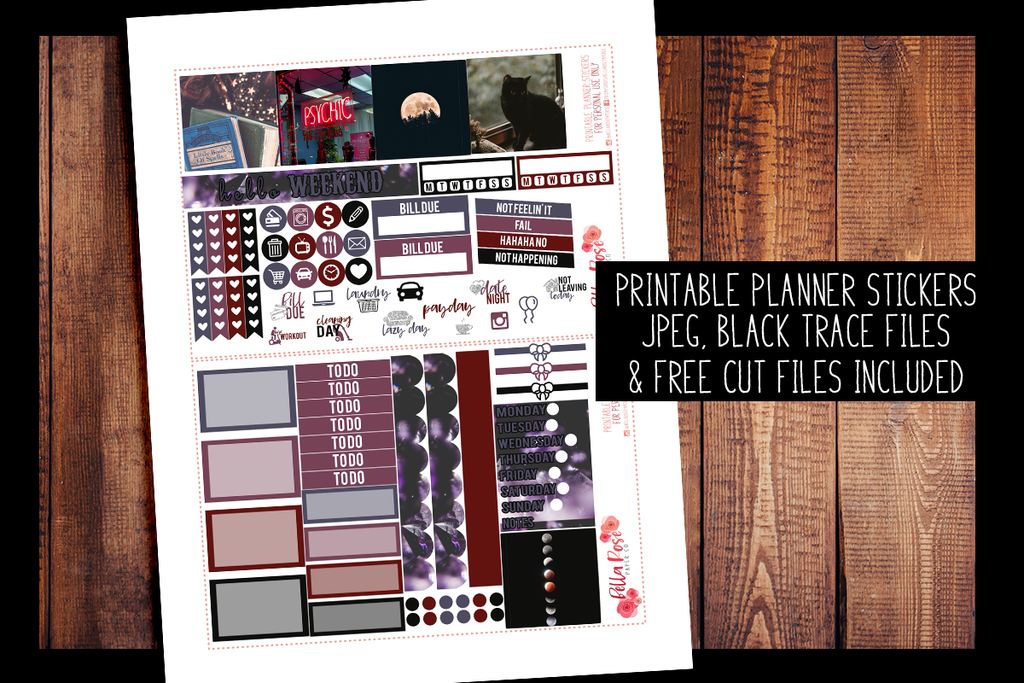 Witchy Vibes Mini Happy Planner Kit | PRINTABLE PLANNER STICKERS