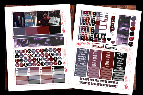 Witchy Vibes Planner Kit | PRINTABLE PLANNER STICKERS