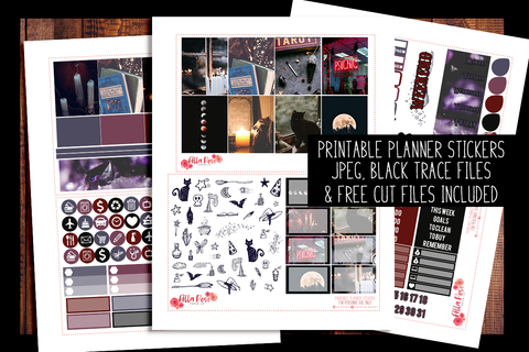 Witchy Vibes Planner Kit | PRINTABLE PLANNER STICKERS