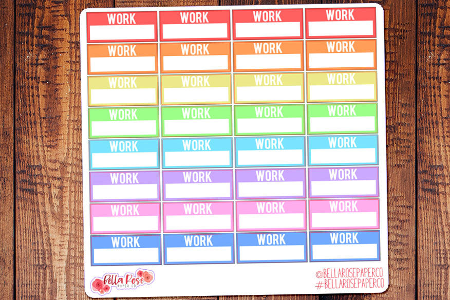 Work Schedule Planner Stickers B015