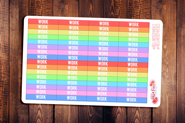 Work Header Planner Stickers B021