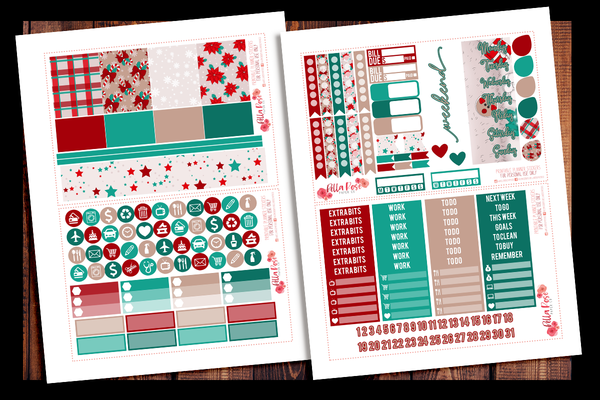 Christmas Eve Planner Kit | PRINTABLE PLANNER STICKERS