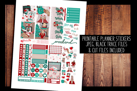 Christmas Eve Mini Planner Kit | PRINTABLE PLANNER STICKERS