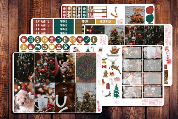 Christmas Photo Planner Sticker Kit W304