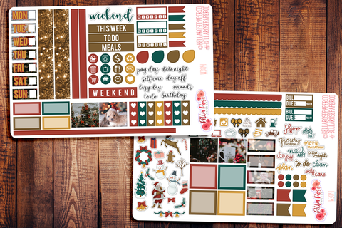 Christmas Photo Hobonichi Weeks Sticker Kit W304
