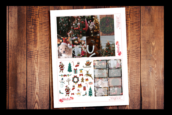 Christmas Photo Planner Kit | PRINTABLE PLANNER STICKERS